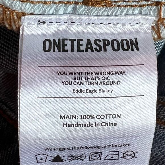 ONE TEASPOON Denim Shorts in Medium Wash Denim Size 26 - Picture 14 of 14